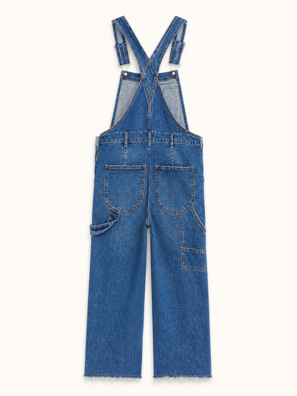 Pilcro Distressed Denim Overalls Straight Leg Carpenter Utility 27 - Picture 3 of 10